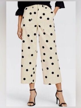 Who What Wear~ Ankle High Jeans 
Black/Cream Polka Dot 
Size 14